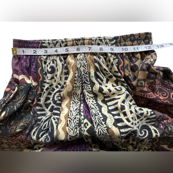 Toni Petite Vintage USA Union Made Boho 80s Wide Leg Capri Pants Size Medium - Picture 5 of 7